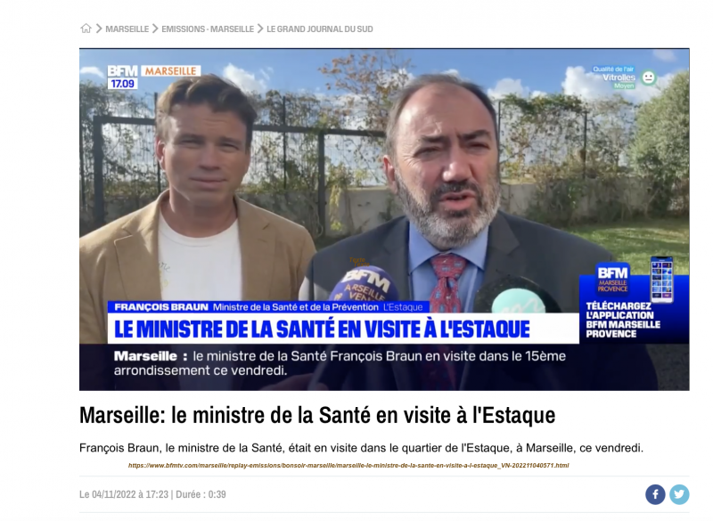 François Braun en visite au Phare des Sourires